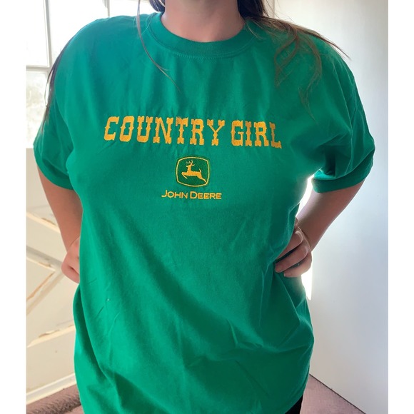 John Deere Tops - Gildan John Deere Country Girl Embroidered T Shirt Size XL